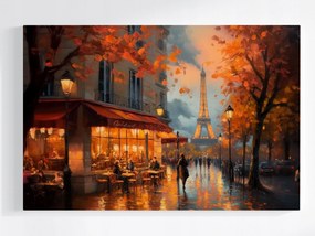 Poszter Párizs Eiffel-torony Ősz Naplemente 60x40