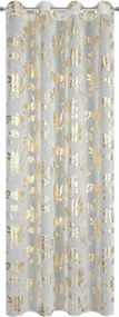 Függöny Kész Leti Fehér Arany Virágok Átvezető Függöny 140x250 cm Fátyol