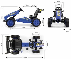 Milly Mally Quadricycle gokart rakéta, kék