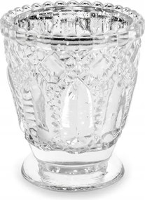 Gyertyatartó, ezüst, 8cm (1 op. 4 db)