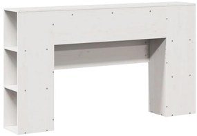 fehér tömör fenyőfa fejtámla tárolóval 120 cm