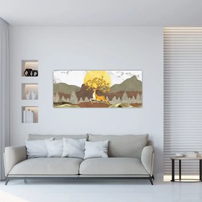 Egy szarvas képe (120x50 cm)