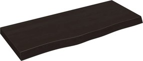 vidaXL sötétbarna kezelt tömör tölgyfa asztallap 100x40x(2-6) cm