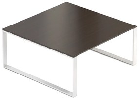 Creator tárgyalóasztal 160 x 160 cm, fehér alap, wenge