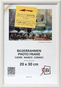 Fa képkeret akril üveggel 20x30cm fehér