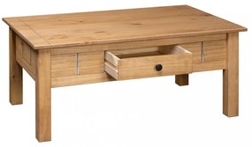 vidaXL panama stílusú tömör fenyőfa dohányzóasztal 100 x 60 x 43,5 cm