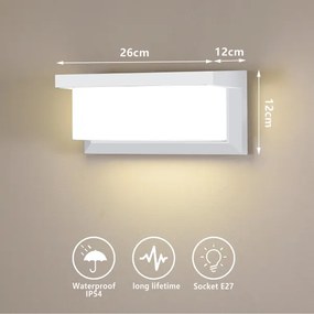 Brilagi - LED RGBW kültéri fali lámpatest BRICKY 1xE27/9W/230V fehér IP54
