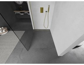 Mexen Kioto zuhanyparaván WALK-IN 8mm, 130x200 cm, átlátszó üveg / arany profil, 800-130-101-50-00