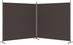 2 paneles barna szövet paraván 348x180 cm