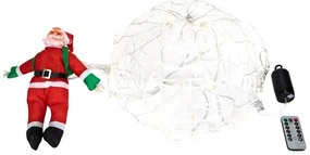 Aigostar - Kültéri karácsonyi LED dekoráció, 3×AA elemmel, IP44 védettség, Télapó