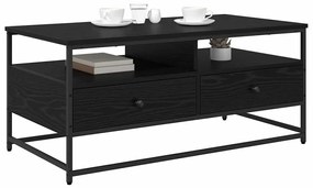 Dohányzóasztal fiókkal Musta tammi 100 x 51 x 45 cm Faanyag