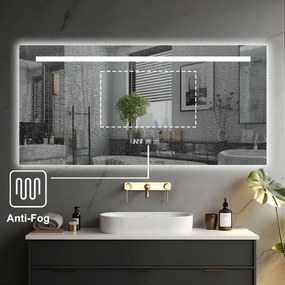 IREDA Fürdőszobai LED tükör világítással 90 x 70 cm