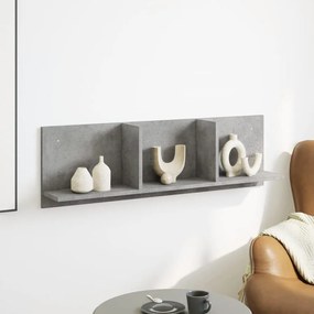 betonszürke szerelt fa faliszekrény 100 x 16,5 x 30 cm