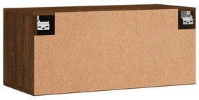 barna tölgyszínű szerelt fa faliszekrény 80x36,5x35 cm