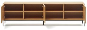 Natúr színű TV-állvány tölgyfa dekorral 195x55 cm Vedrana – Kave Home