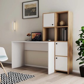 Polcos íróasztal tárolóval 110x78x152cm fehér FUR1238-1