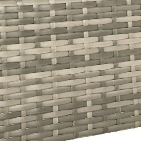 Juskys Yoro rattan négyzet alakú asztal 60 cm - szürke
