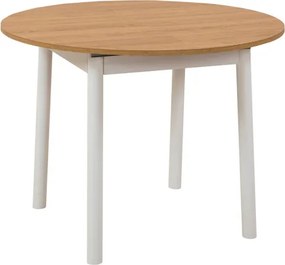 Oliver étkezőasztal, tölgy-fehér, 100 cm