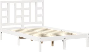 vidaXL fehér tömör fa ágykeret 120 x 200 cm