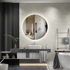 Erga Sofia, kerek LED tükör 80cm páramentes fűtőbetéttel, ERG-V01-207-8080