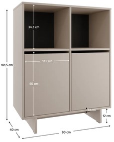STANDO STD05 szekrény, krém színű