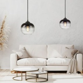 JUST LIGHT. 15420-18 - Csillár zsinóron ZEA 1xE27/25W/230V fekete