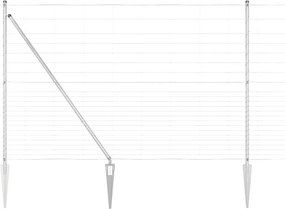vidaXL Kerítésoszlop Galvanizált 25 x 1,6 m Acél