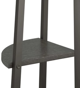 4 szintes fekete sarokpolc 45,5 x 31,5 x 150 cm