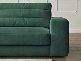 Zöld bársony sarokkanapé (bal oldali-heverő résszel) Sierra – Bobochic Paris