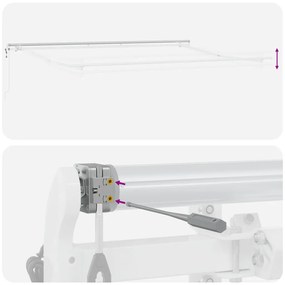 Automatikus Behúzható Napellenző Bézs 400x300 cm