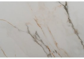 Bővíthető étkezőasztal márvány dekoros asztallappal, hosszabbító asztallappal 90x180 cm Rocía – Ixia
