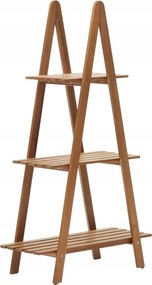 Kave Home Victora tömör akácfából készült fa kerti könyvespolc 140cm