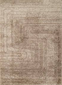 Bézs vastag shaggy szőnyeg nappaliba vagy hálószobába,60x120cm