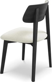 Krémszínű tömörfa étkezőszék Niu – Makamii