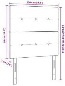 Fejtámla Gombos Fekete 100 cm Szövet