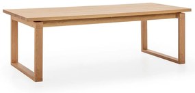 Étkezőasztal tölgyfa dekoros asztallappal 100x220 cm Rina – Marckeric