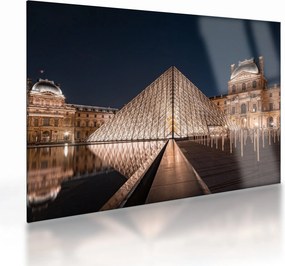 Kép - Louvre éjjel (üvegen) (70x50 cm)
