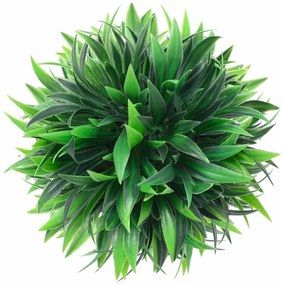 2 db zöld mesterséges boxwood gömbök LED fényekkel 20 cm