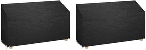 vidaXL 2 db polietilén kerti padhuzat 12 fűzőlyukkal 210x70x70/88 cm