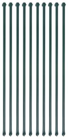 10 db zöld kerti növénytámasztó rúd 1 m