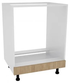 Benita Beépíthető konyhaszekrény Természetes fa-Fehér 60x50x80 cm