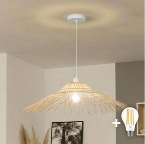 Brilagi - CERIA BOHO LED függőlámpa kábelen 1xE27/40W/230V, átmérő 70 cm, bambusz