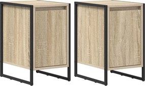 vidaXL Éjjeli asztal 2 pcs Sonoma 39,5 x 30 x 50 cm Faanyag