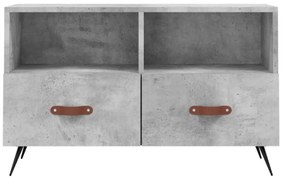 betonszürke szerelt fa TV-szekrény 80 x 36 x 50 cm