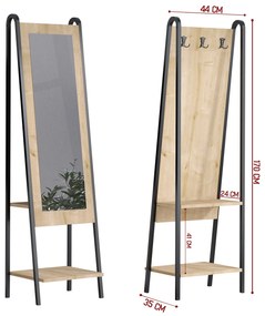 Előszoba bútor Manet (tölgy + fekete). 1073560