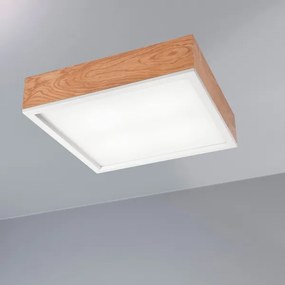 Mennyezeti lámpa OAK SQUARE 4xE27/15W/230V 39x39 cm tölgy/fehér