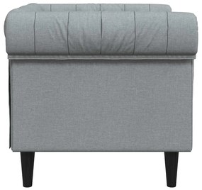 Chesterfield Kanapé Szék Világosszürke 78.5 x 74.5 x 74.5 cm