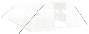 fehér acélvázas melegház 32 m² 8 x 4 x 2 m