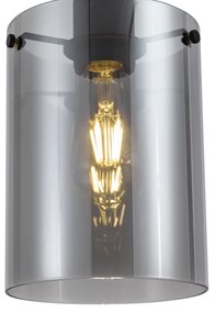 Design függőlámpa fekete füstüveggel - Domo