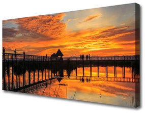 Vászonkép falra Sea Bridge architektúra 100x50 cm